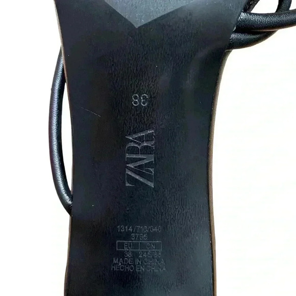 NWOT, ZARA, Elegant Black Strappy High-Heel Sandals, Size 38 👠 - Picture 10 of 12